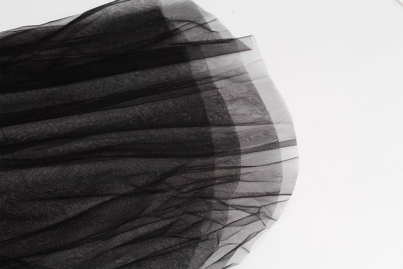 Holiberty 1 Tier Black Bridal Veil 16ft Long Gothic Sheer Lace Cathedral Wedding Dress Shawl Tulle Headdress Halloween Witch Costumes Headpiece Mantilla Bride Chapel Veils Hair Accessories for Women Ladies - Image 4